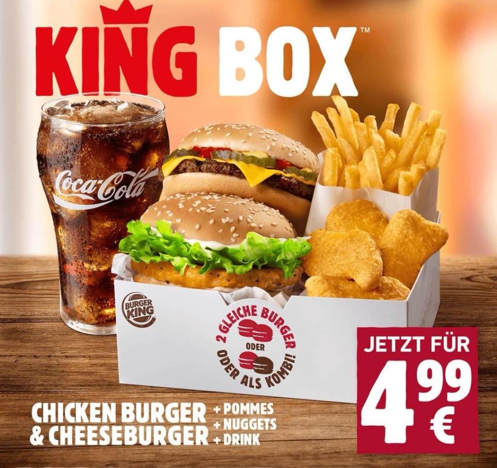 Burger King King Box Chili Cheese Nuggets als Auswahl hinzufügen